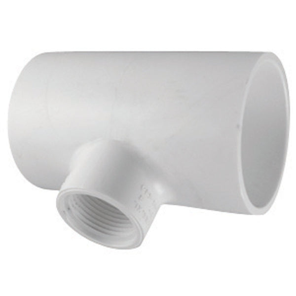 Charlotte Pipe PVC 02401 3700HA Reducing Tee, White