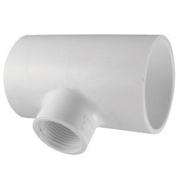Charlotte Pipe PVC 02401 3800HA Reducing Tee, White