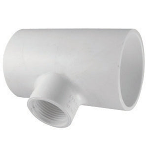 Charlotte Pipe PVC 02401 4300HA Reducing Tee, White