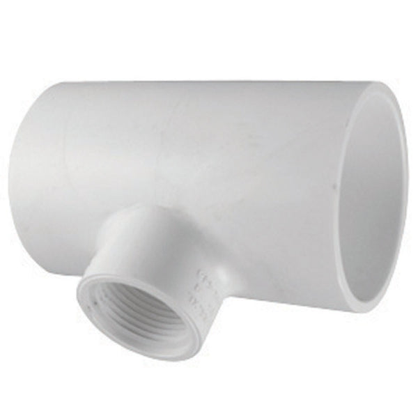 Charlotte Pipe PVC 02401 4300HA Reducing Tee, White