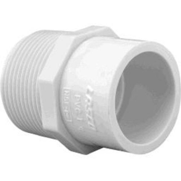 Charlotte Pipe PVC 02110 1600HA Sch 40 Pvc Adapter Mpt X S 2" X 1-1/2", White