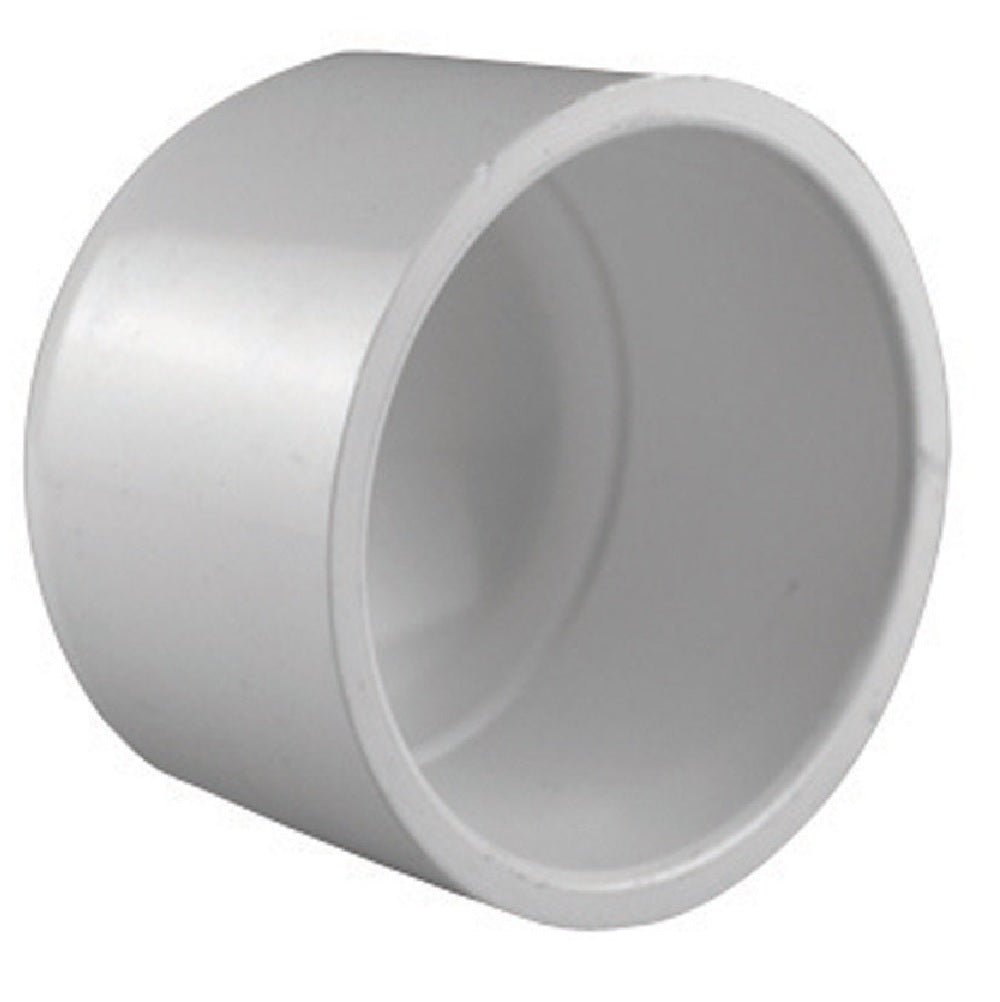 Charlotte Pipe PVC 02116 1800HA Schedule 40 Cap Slip, White, 3 Inch