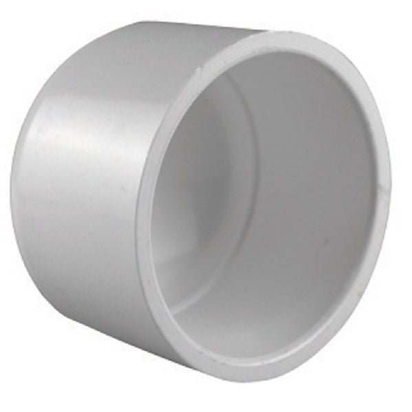 Charlotte Pipe PVC 02116 1800HA Schedule 40 Cap Slip, White, 3 Inch