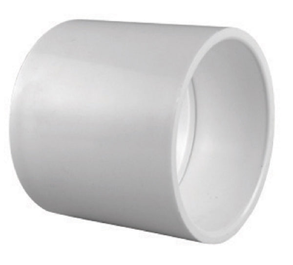 Charlotte Pipe PVC 02100 2000HA Schedule 40 PVC Coupling, White