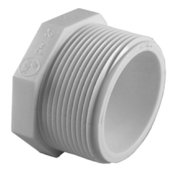 Charlotte Pipe PVC 02113 1600HA Schedule 40 PVC MIP Pressure Plug, 2 Inch
