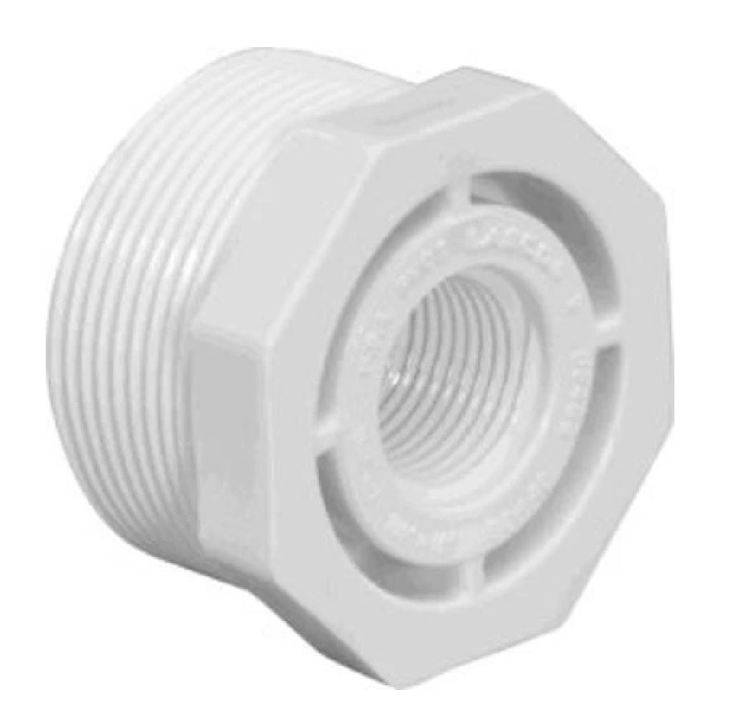 Charlotte Pipe PVC 02112 4000HA Schedule 40 PVC Reducer Bushing, White
