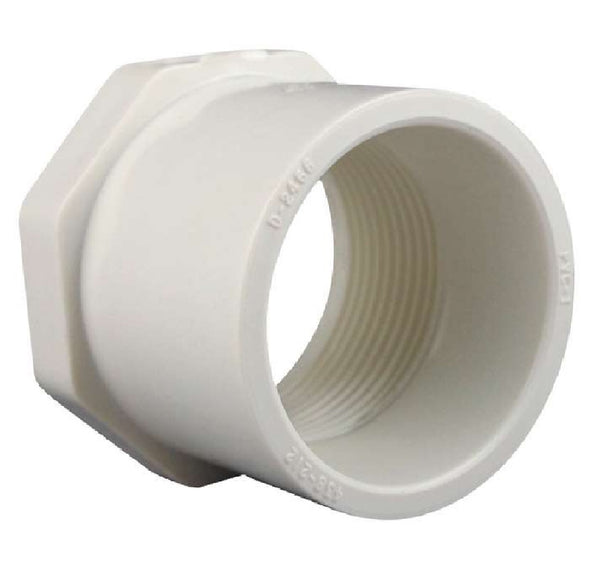 Charlotte Pipe PVC 02108 0900HA Schedule 40 PVC Reducer Bushing, White