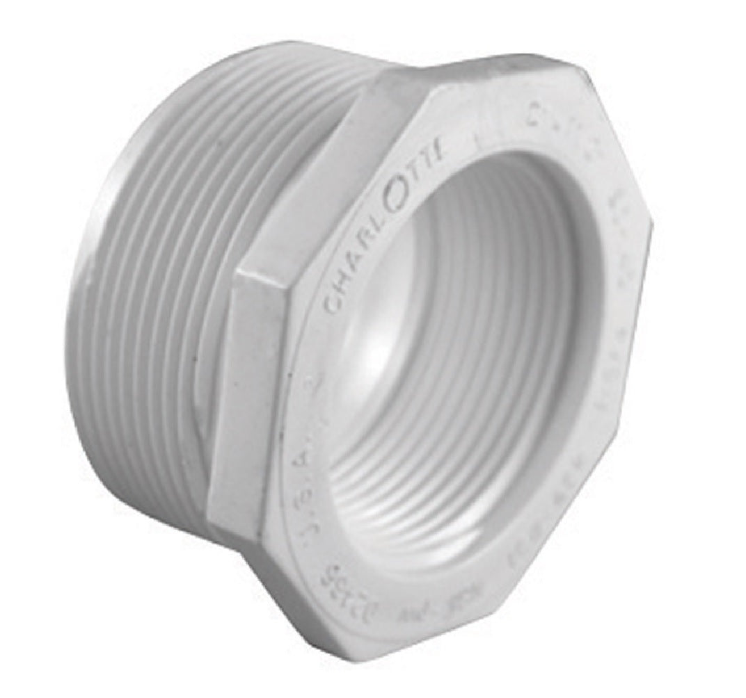 Charlotte Pipe PVC 02112 1600HA Schedule 40 PVC Reducer Bushing, White