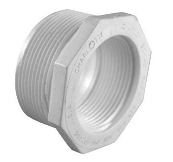 Charlotte Pipe PVC 02112 1600HA Schedule 40 PVC Reducer Bushing, White