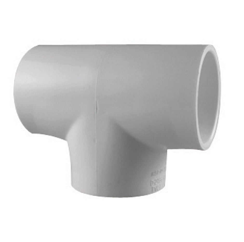 Charlotte Pipe PVC 02400 0800HA Schedule 40 PVC Tee Slip, White