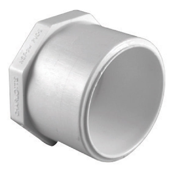 Charlotte Pipe PVC 02118 0800HA Schedule 40 Pipe Spigot Plug, White