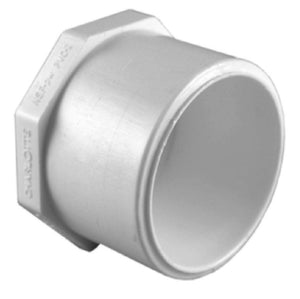Charlotte Pipe PVC 02118 1800HA Schedule 40 Plug Spigot, White