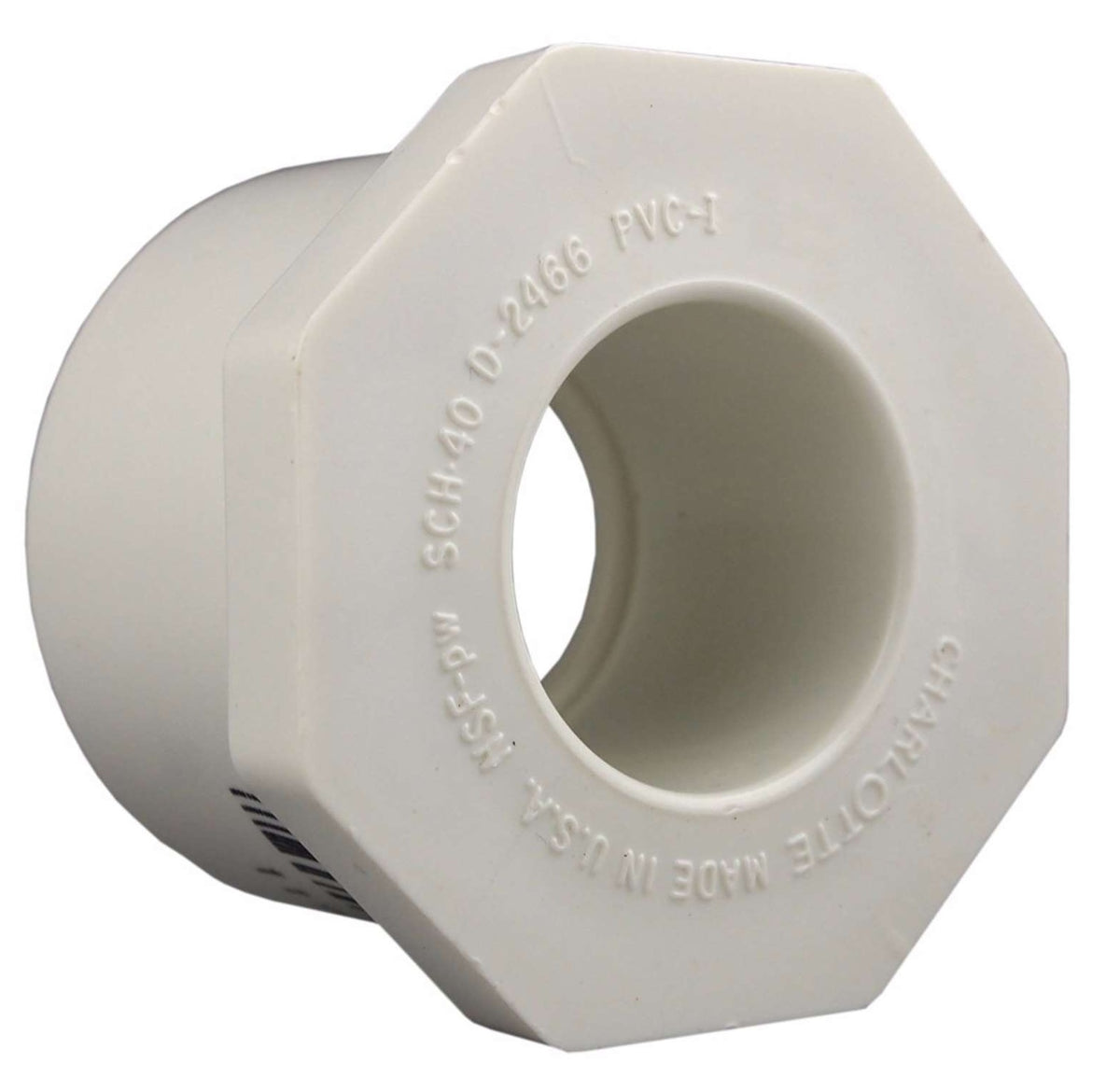 Charlotte Pipe PVC 02107 1350HA Schedule 40 Reducing Bushing, White