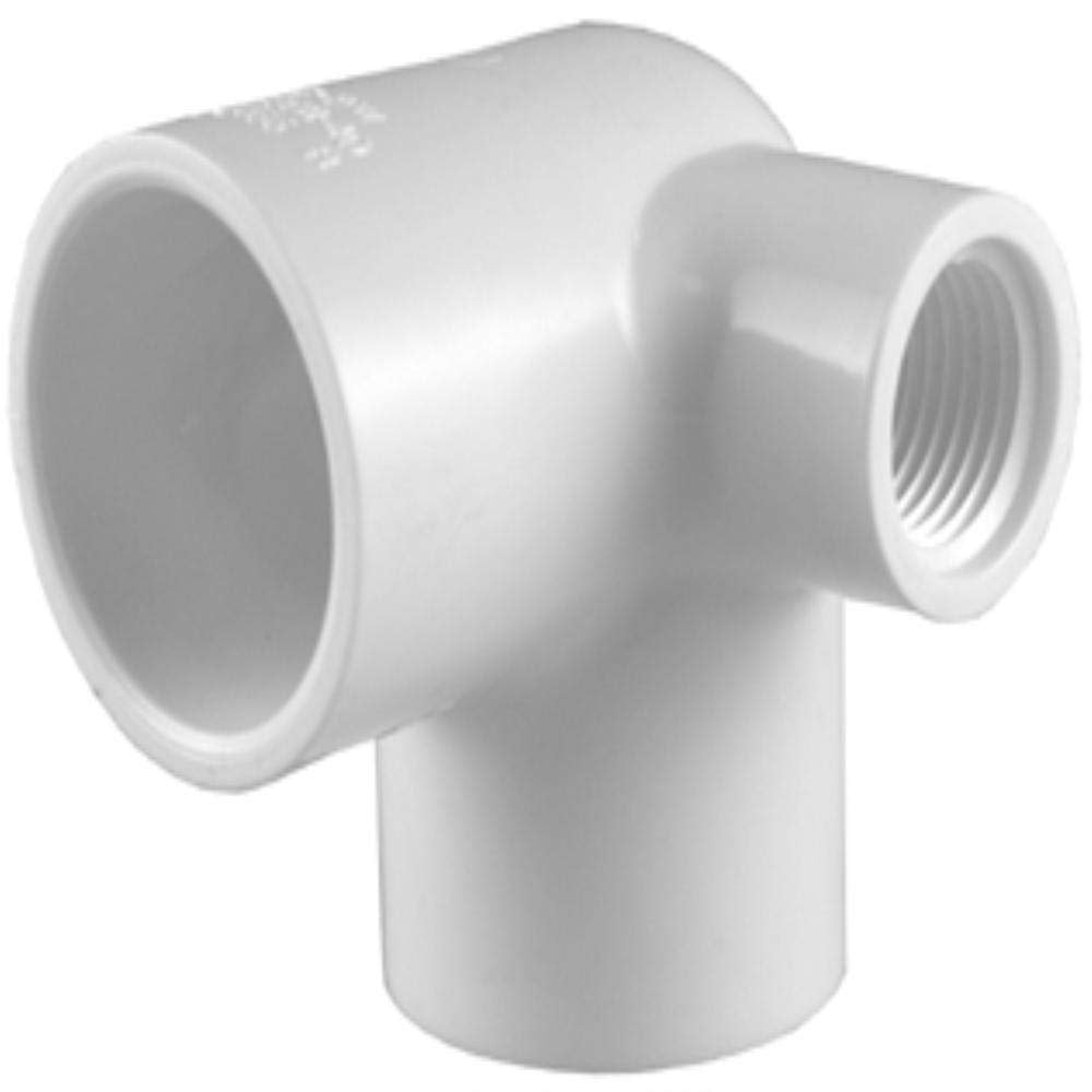 Charlotte Pipe PVC 02520 1000HA Side Outlet Elbow Pipe Fitting, White