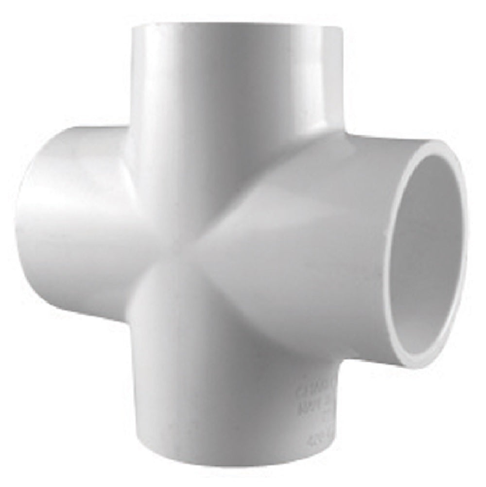 Charlotte Pipe PVC 02410 0800HA Slip PVC Cross, White