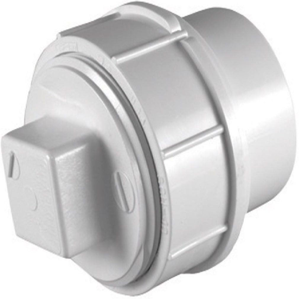 Charlotte Pipe PVC 01105X 0600HA PVC/DWV Fitting Cleanout, White, 3 Inch