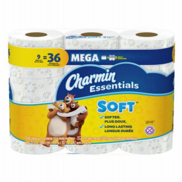 Charmin 60298 Essentials Soft 9 Mega Roll