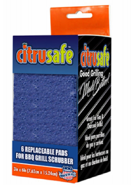 CitruSafe 3100043 BBQ Grill Scrubber, 6 Pack