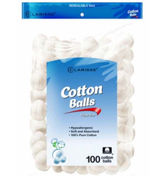 Clarisse 10756-24 Cotton Balls, 100 Count