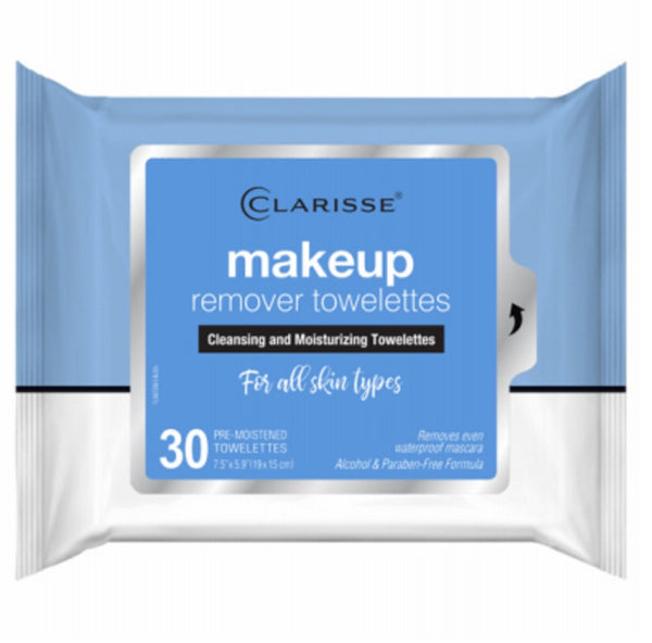Clarisse 10781-12 Makeup Remover Towelettes, 30 Count