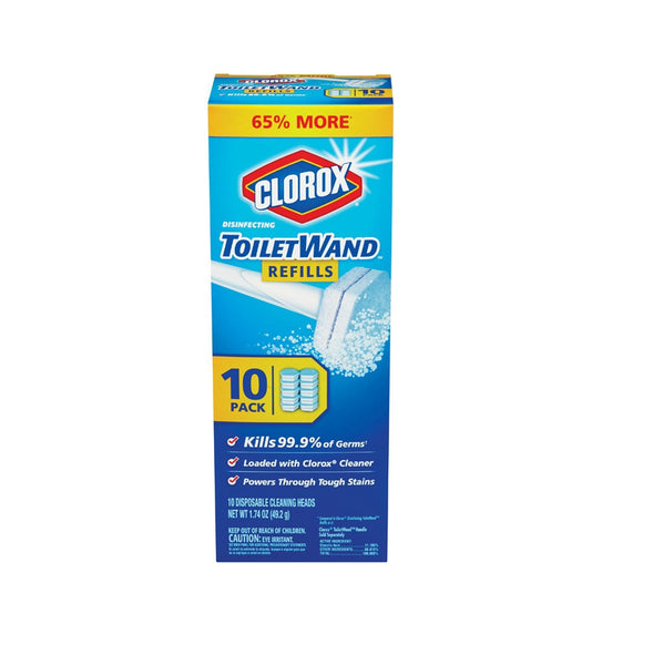 Clorox 01717 Disinfecting Toilet Wand Head Refill With Cleaner, 1.74 Oz