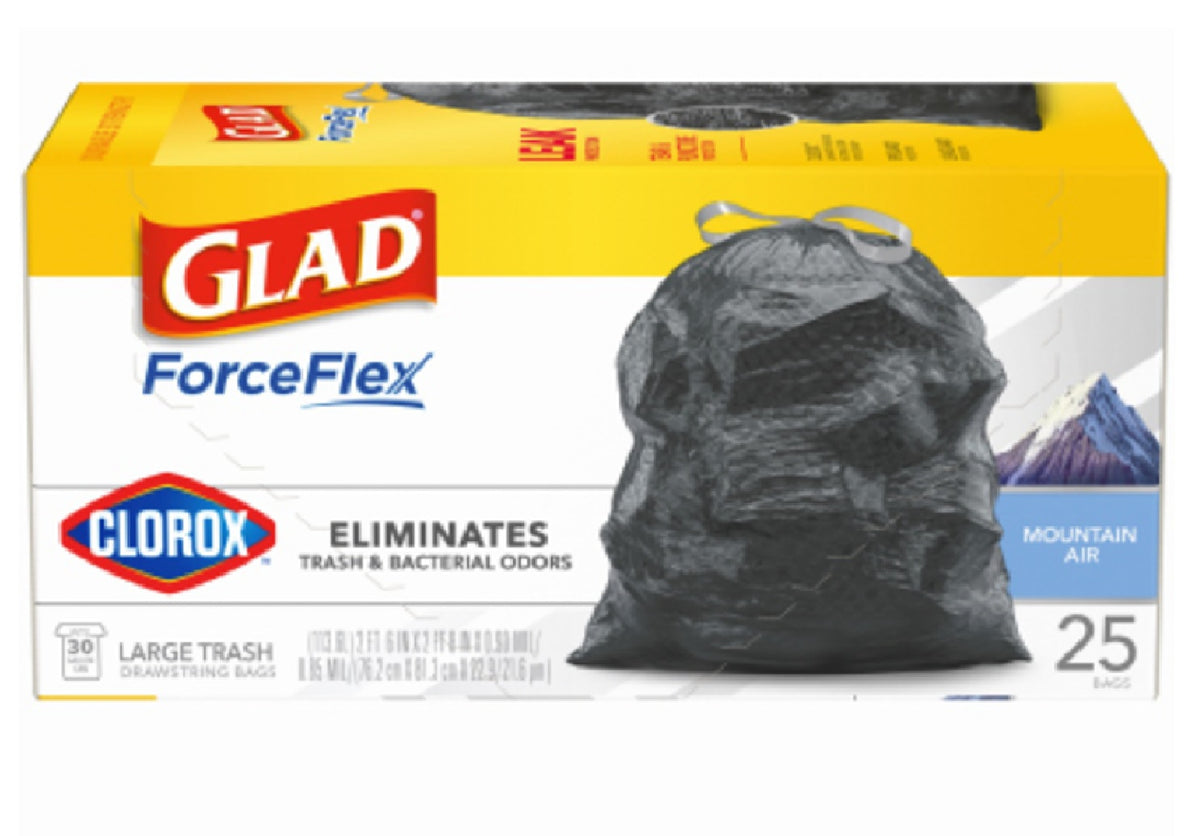 Clorox 79310 Glad ForceFlexPlus Tall Kitchen Trash Bags, 25 Count – Toolbox  Supply