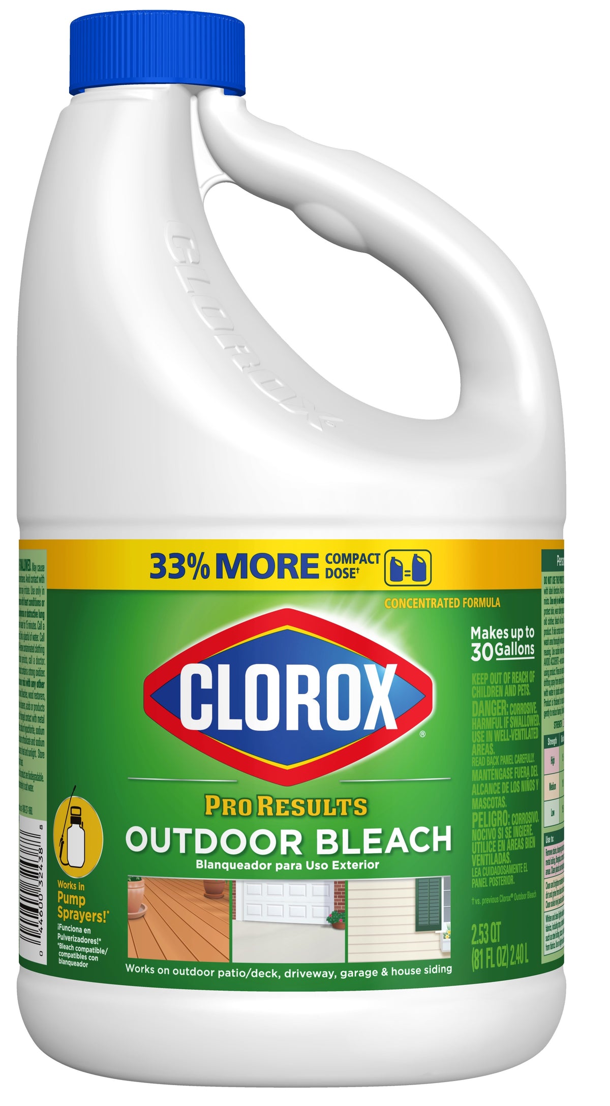 Clorox 32438 Pro Results Regular Outdoor Bleach, 81 Ounce