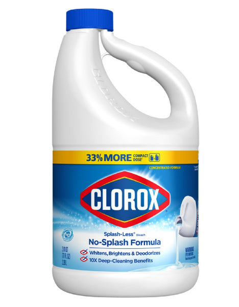 Clorox 32347 Splash-Less Regular Bleach, 77 Ounce