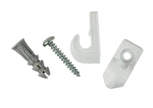 Closetmaid 7546 Down/Solid Concrete Wall Clip, Resin, White
