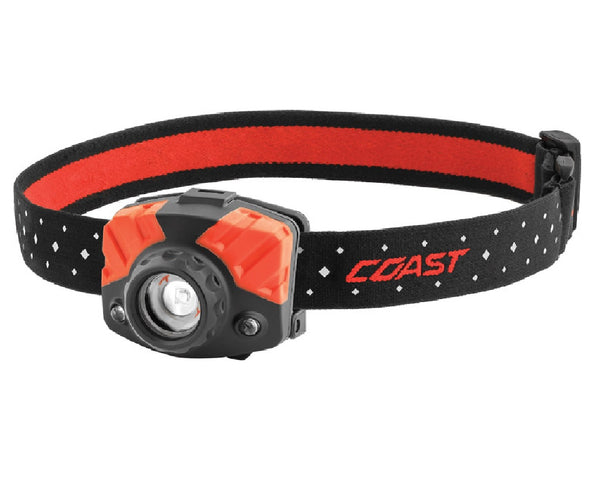 Coast 20485 Head Lamp, Black/Red, 400 Lumens