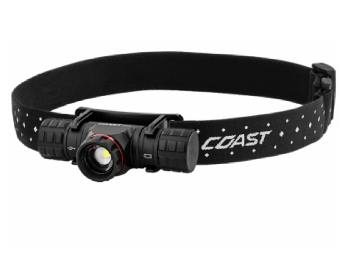 Coast 30334 Rechargeable and Adjustable Head Lamp, Black