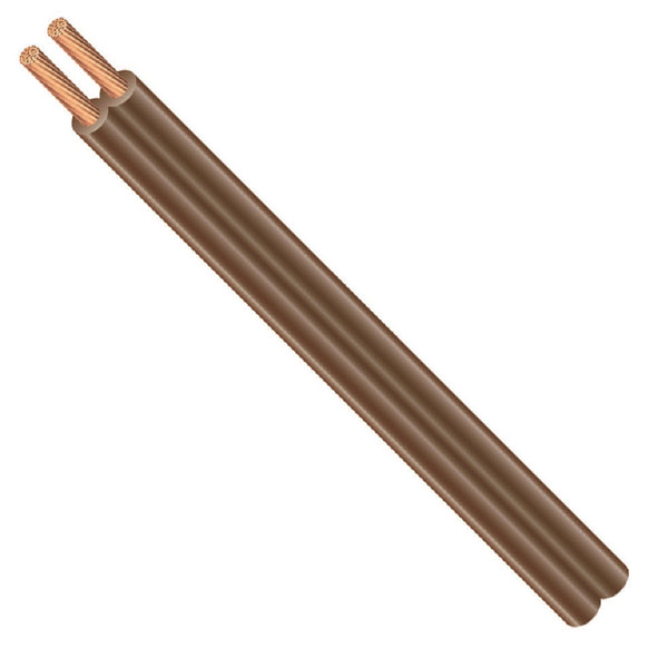 Coleman Cable® 60000-66-07 Vinyl Lamp Cord, Brown, 18/2 SPT-1, 250'