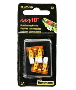 Cooper Bussmann BP/ATC-5ID EasyID Illuminating Blade Fuse, 5 Amp