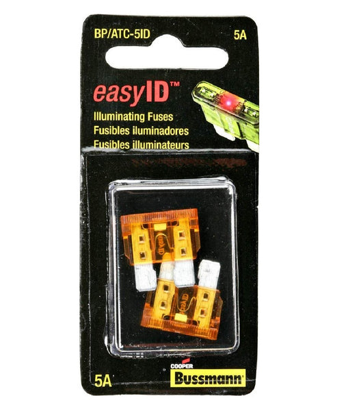 Cooper Bussmann BP/ATC-5ID EasyID Illuminating Blade Fuse, 5 Amp