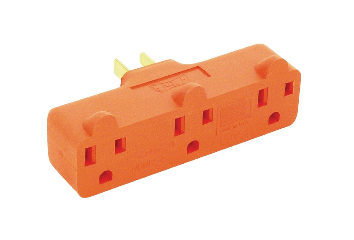 Cooper Wiring 4402RN-BOX Heavy Duty Outlet Tap, 15 Amp, Orange