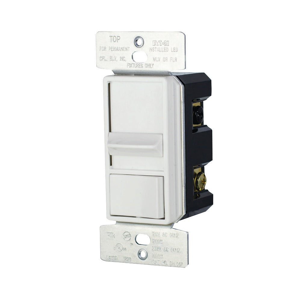 Cooper Wiring SUL06P-W-KB-L Slide Dimmer, 120 V, White