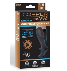 Copper Fit CF2CPSK1BLSM As Seen On Tv Compression Socks
