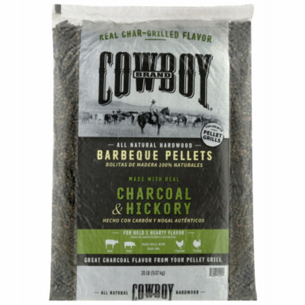 Cowboy 54220 Charcoal-Hickory BBQ Pellets, 20 Lbs