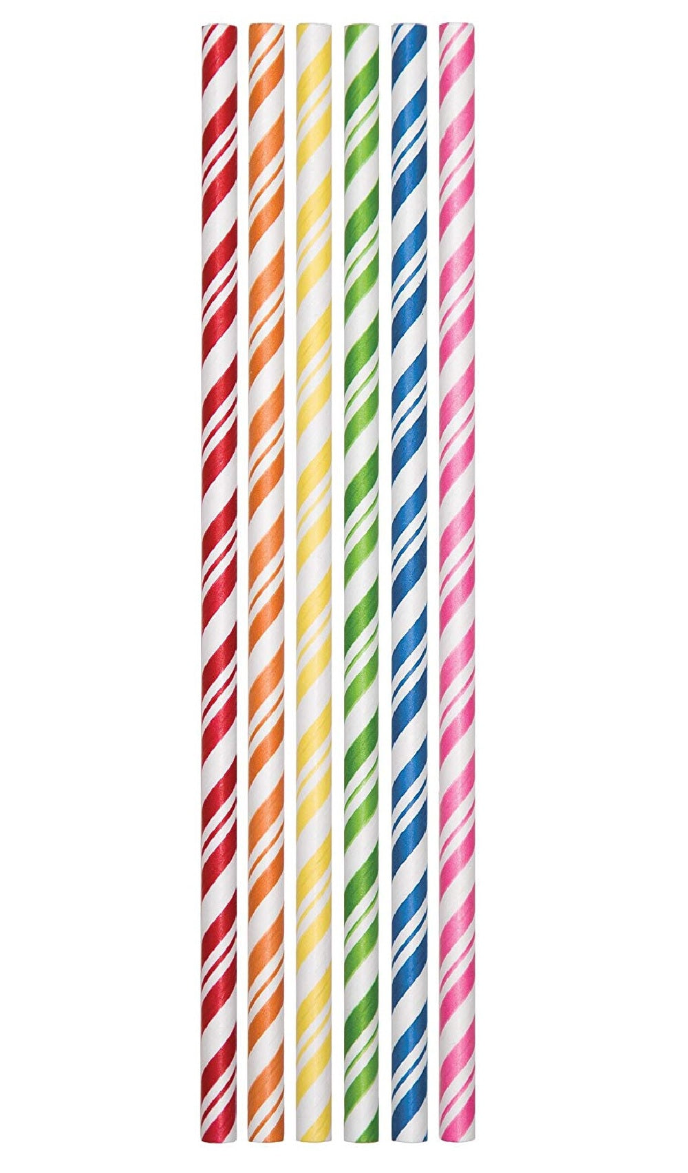 Creative Converting 090410 Paper Straws, Assorted Colors