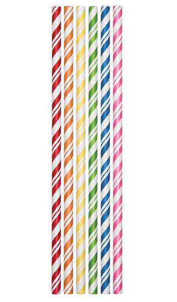 Creative Converting 090410 Paper Straws, Assorted Colors