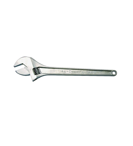Crescent AC218VS Adjustable Wrench, Chrome, 18 inches