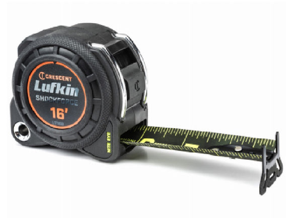 Crescent L1116B-02 Lufkin Shockforce Tape Measure, Matte Black