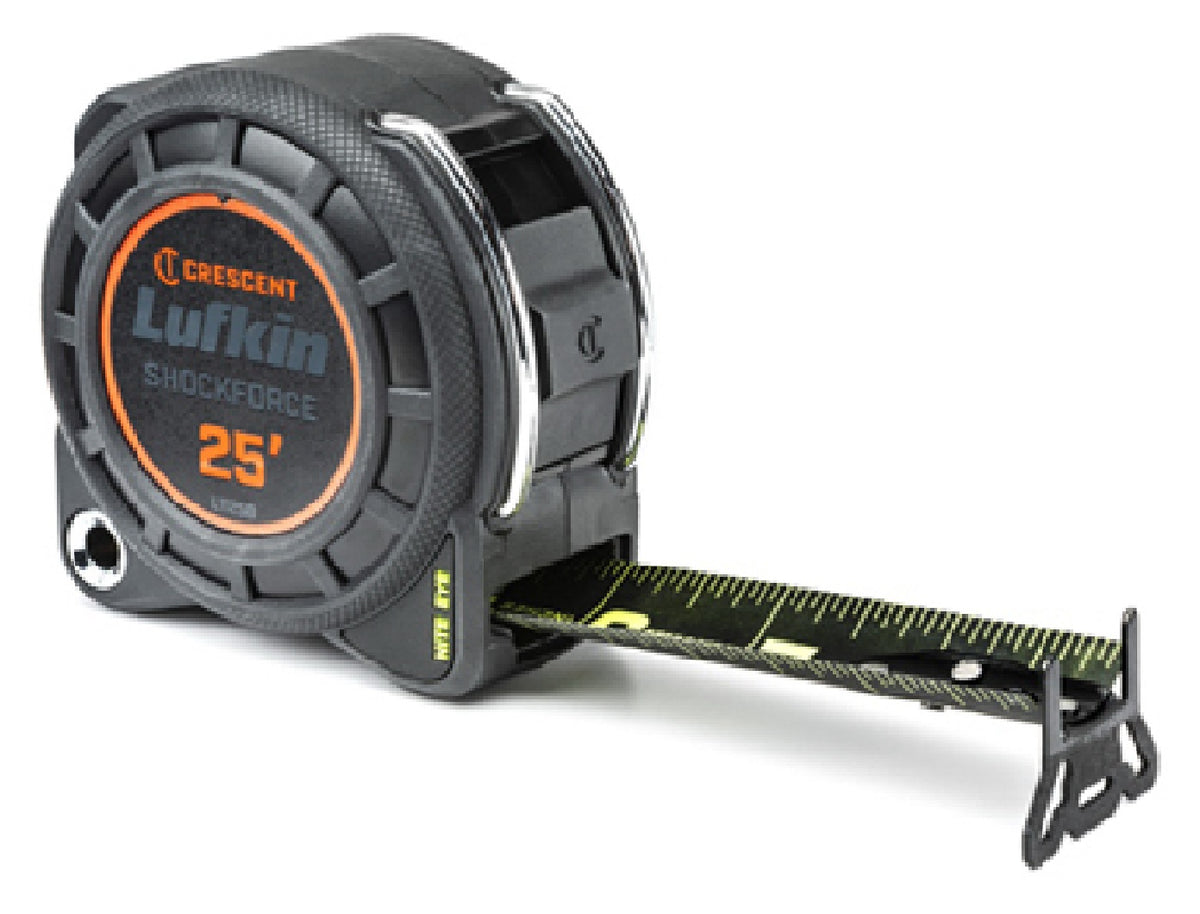 Crescent L1125B-02 Lufkin Shockforce Tape Measures, 1-3/16 Inch x 25 Feet