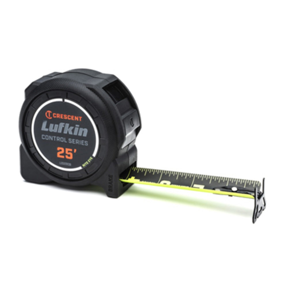 Crescent L1025CB Lufkin Control Series Black Blade Tape Measure, 25 ft.