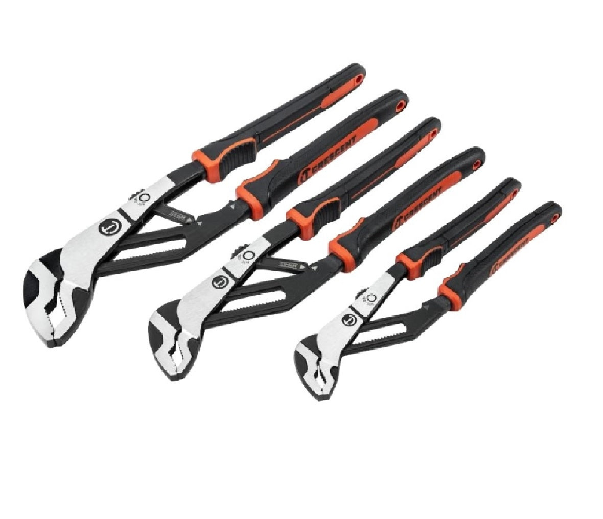 Crescent RTABCGSET3 Tongue and Groove Plier Set, Alloy Steel