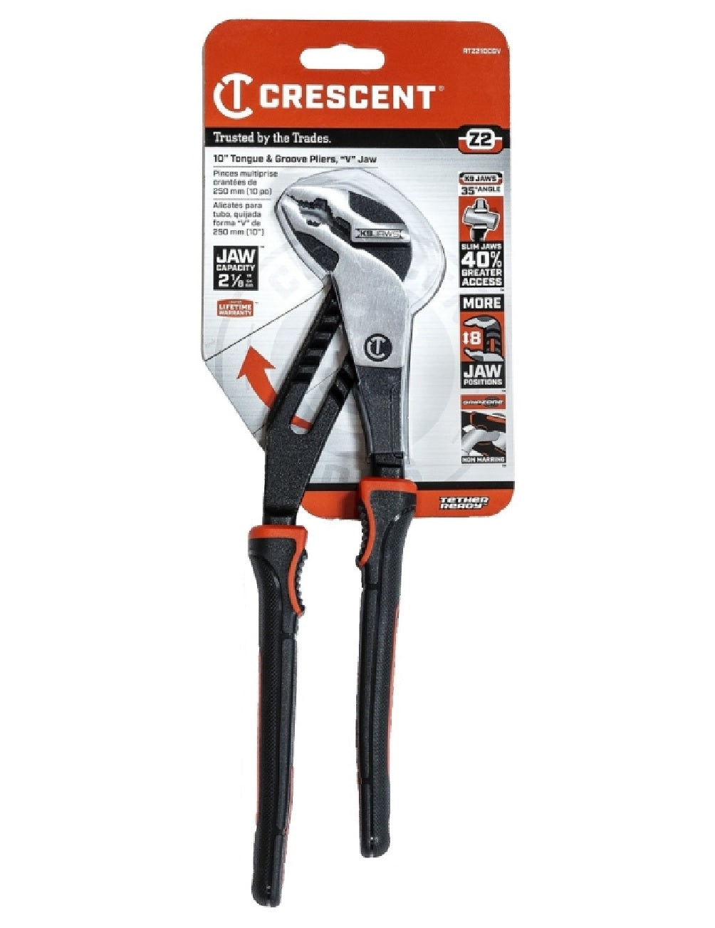 Crescent RTZ210CGV Tongue and Groove Plier, Alloy Steel