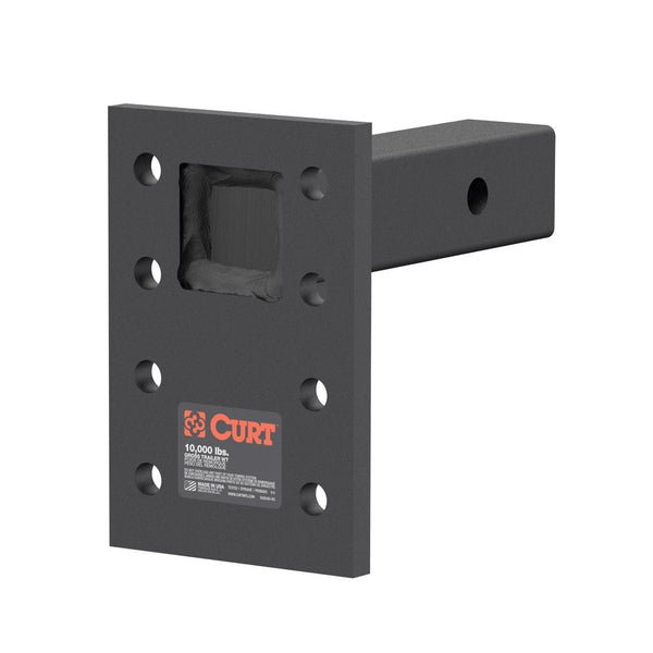 Curt 48323 Adjustable Pintle Mounting Plate, Black, Steel