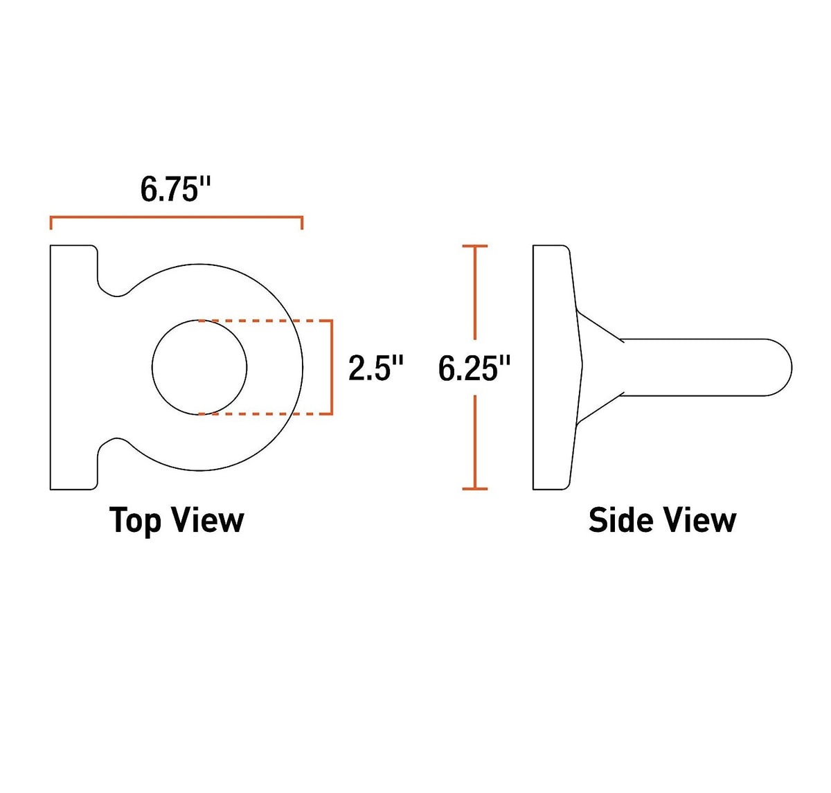 Curt 48550 Lunette Ring, 2-1/2 Inch