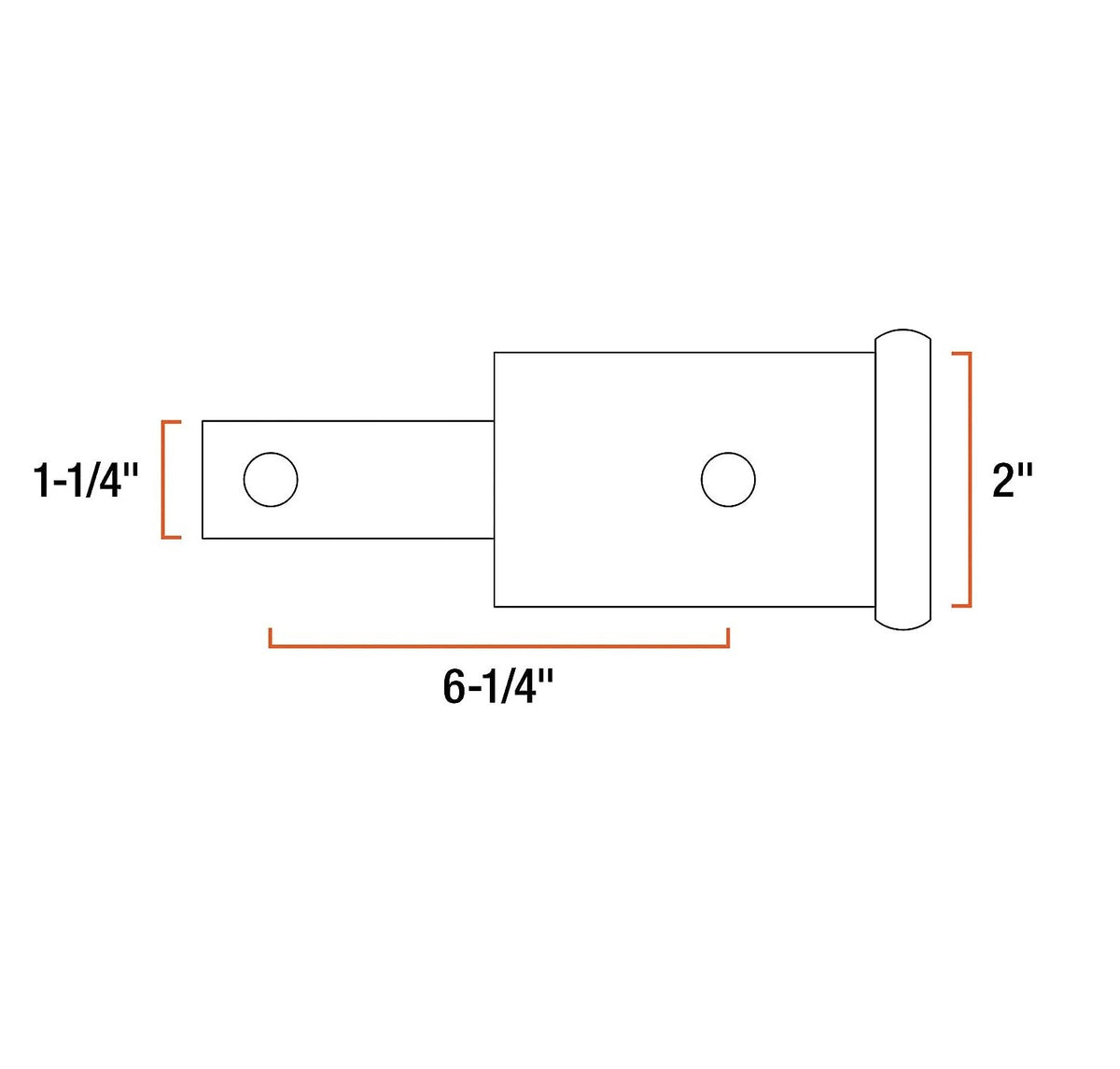 Curt 45785 Trailer Hitch Receiver Tube Adapter, Black, Carbon Steel