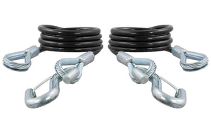 Curt 80136 Trailer Safety Cables, Vinyl Coated Steel